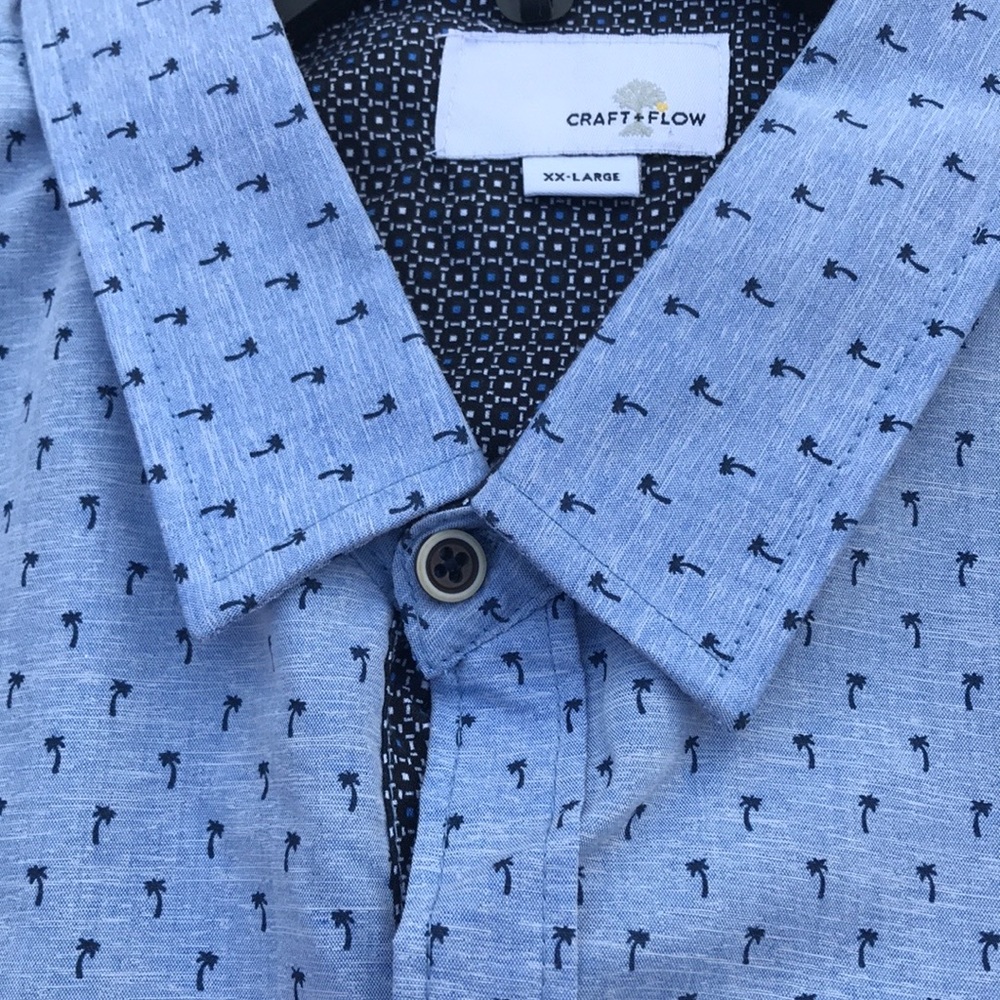 NWOT Craft+Flow short sleeve button down shirt - Men - Picture 2 of 4